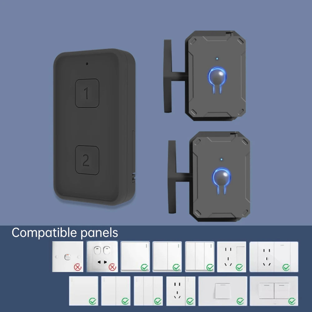 Light Switch Auxiliary Mechanical Arm Wireless Intelligent Switch Adhesive Type No Wiring Remote Control RF433MHz