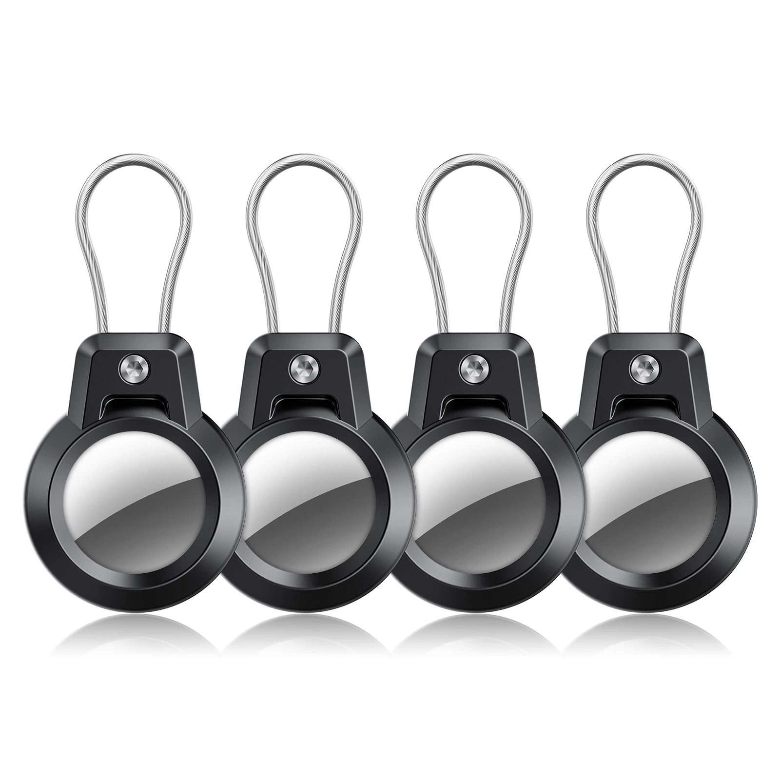 GITFOS AirTag Holder for Apple Airtags Case with Steel wire line and 360 Degrees Protective for Luggage Backpack Keys