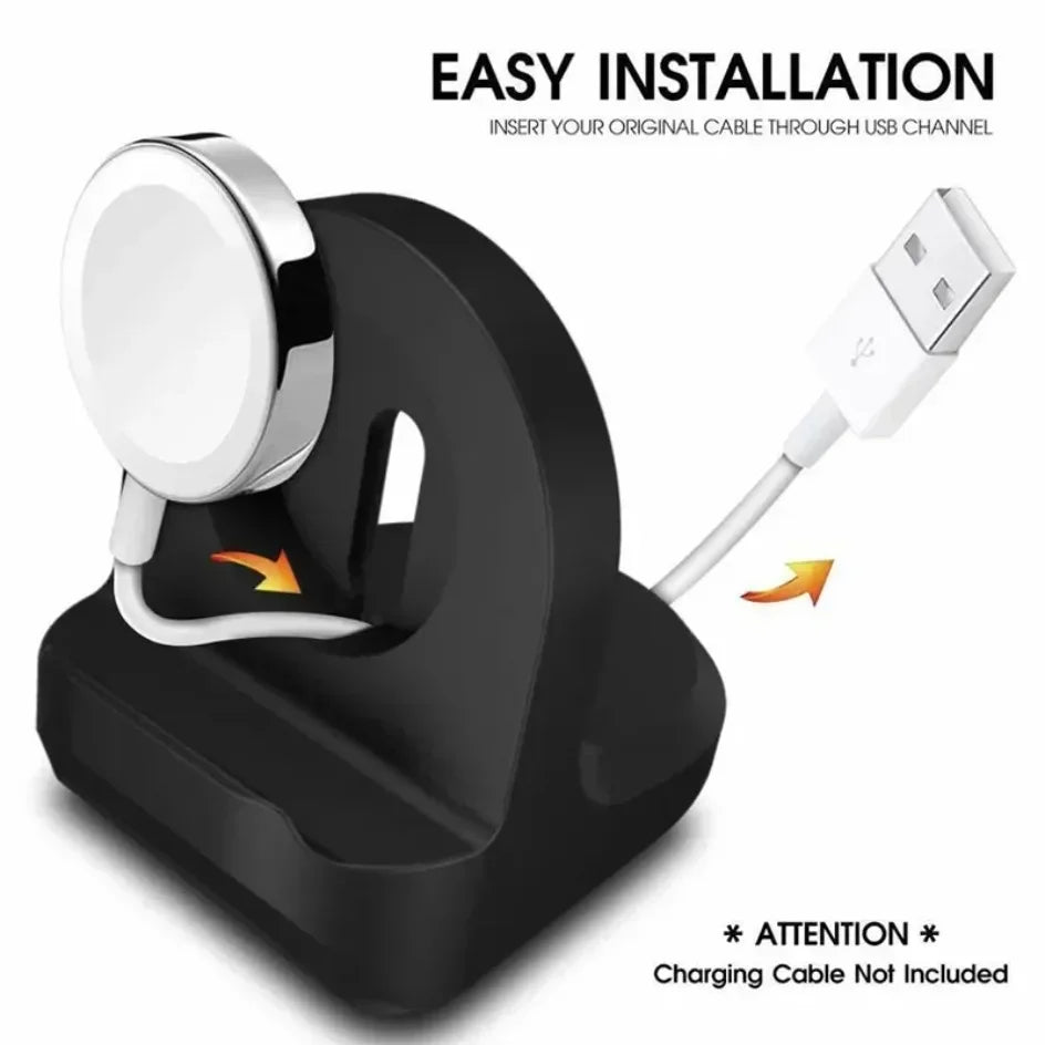 Desktop Silicone Watch Wireless Charger Stand Protective Cover For Apple Watch iWatch Charging Base Holder For Home Office Use