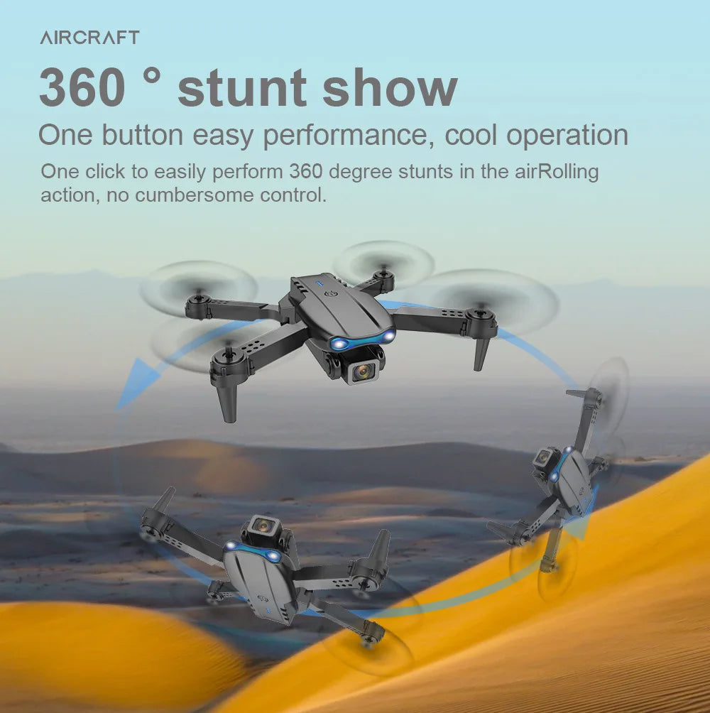 E99Pro HD Professional 4K Aerial Photography Drone Dual Camera WIFI FPV Quadcopter Obstacle Avoidance 40cm Blue Landing Pad Avai