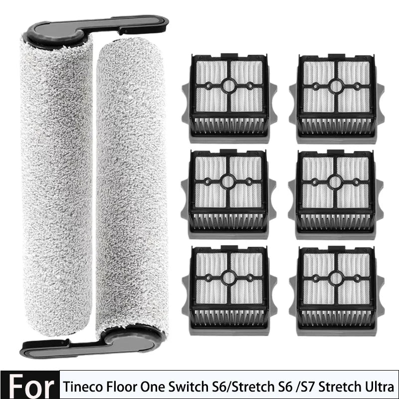 For Tineco Floor One Switch S6/Stretch S6 /S7 Stretch Ultra Wet Dry Vacuum Cleaner ConsumableRoller BrushHEPA Filter Accessories