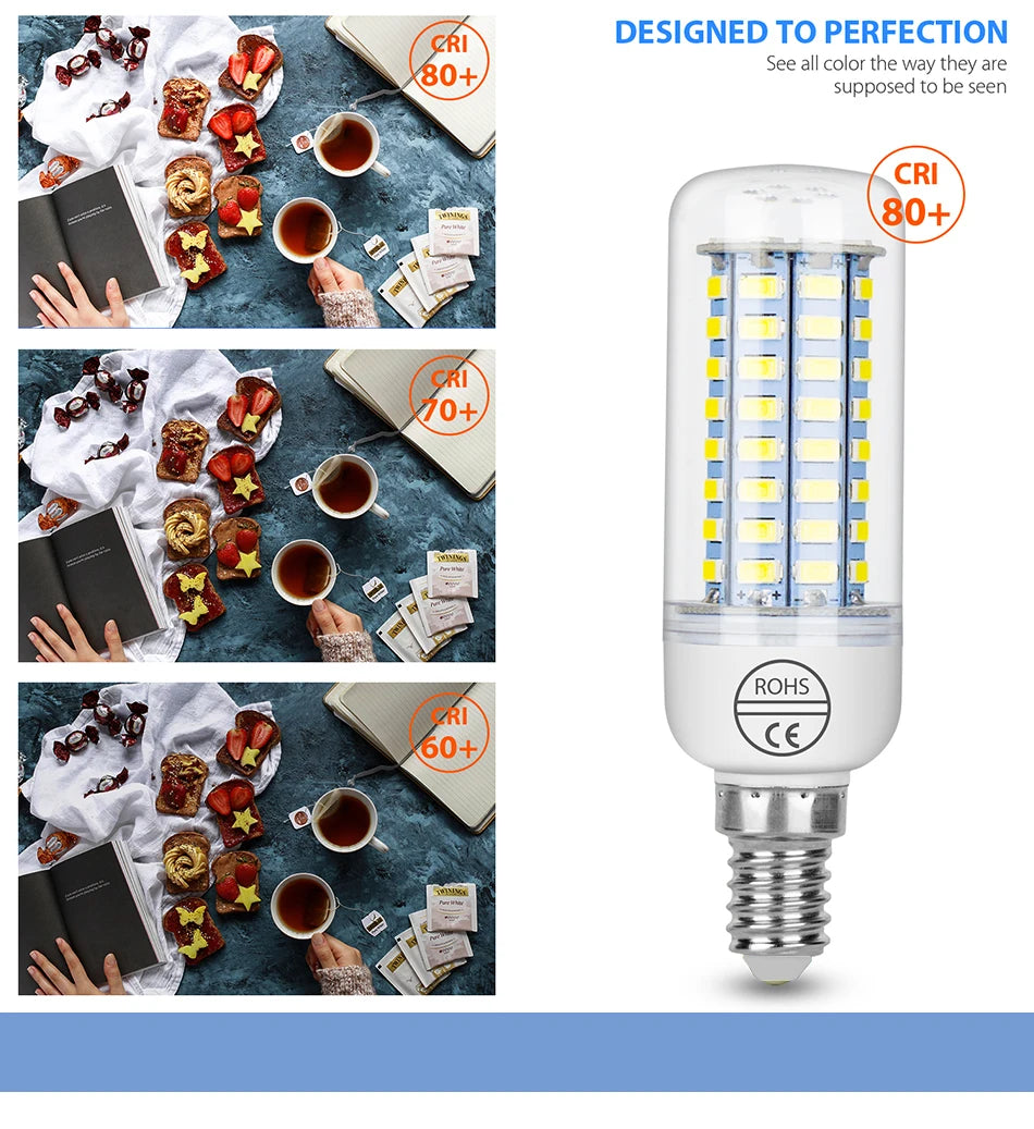 15W E27/E26 LED Corn Bulb AC220V E14 Ceiling Lamp GU10 Chandelier B22 Spotlight G9 Balcony Home Office Meeting Indoor Lighting