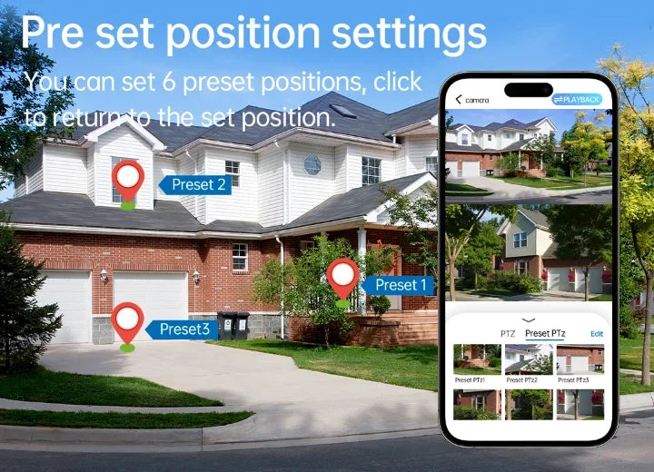 15MP IP Wifi Camera Wireless Solar Camera PTZ 3 Lens Outdoor Waterproof 10X Zoom Night Vision PIR Human Detect Security Camera