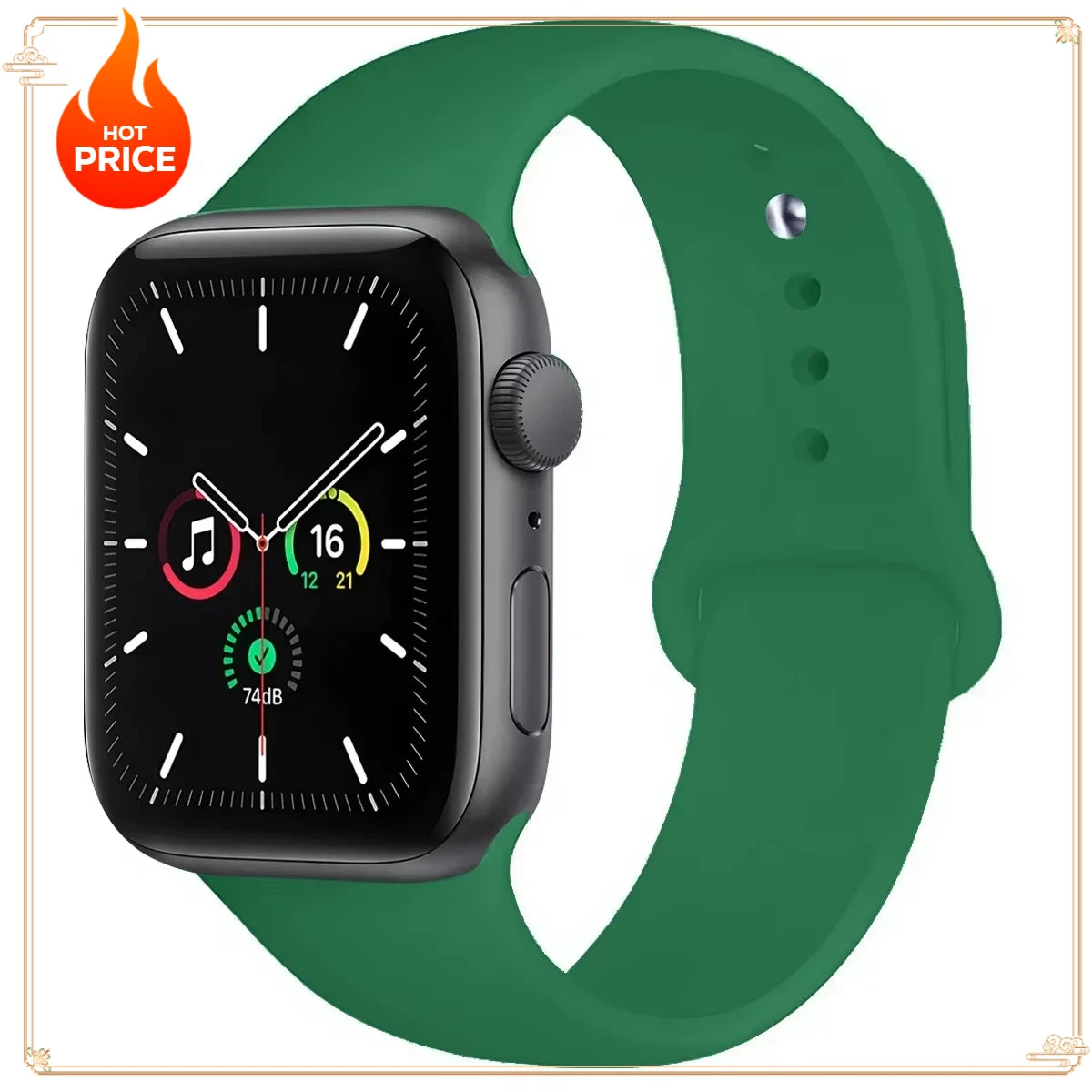 Original Silicone Strap for Apple Watch Band 38/40/41/42/44/45/46MM 49mm Bracelet for Iwatch Serie 10 9 7 4 5 6 8 SE Ultra 2 3