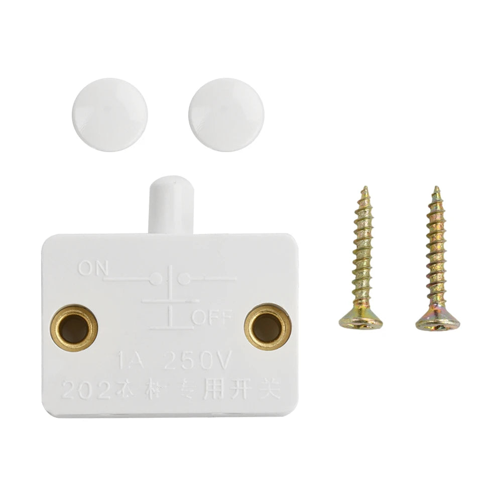 1/3PCS AC 250V Push Switches Door Switches Auto Switche Closet Light Switche Cabinet Door Switche Automatic Reset Push Switches