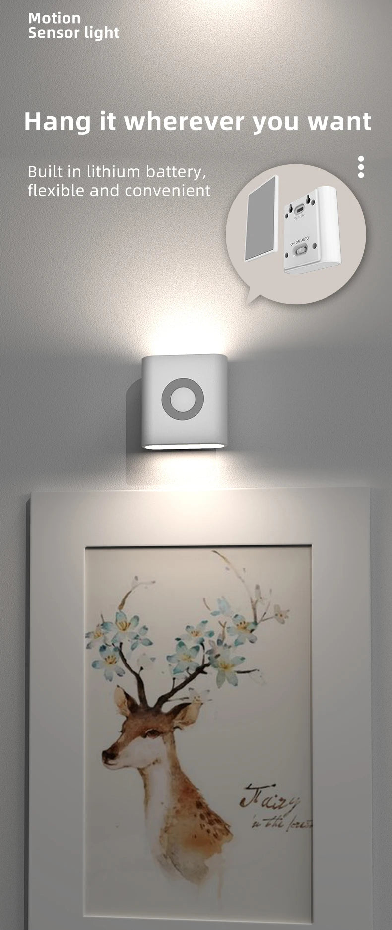 GGbingo Rechargeable Smart Home LED Night Light Lamp with Motion Sensor Kids Bedroom Decoration Light USB Lamp for Home Decor