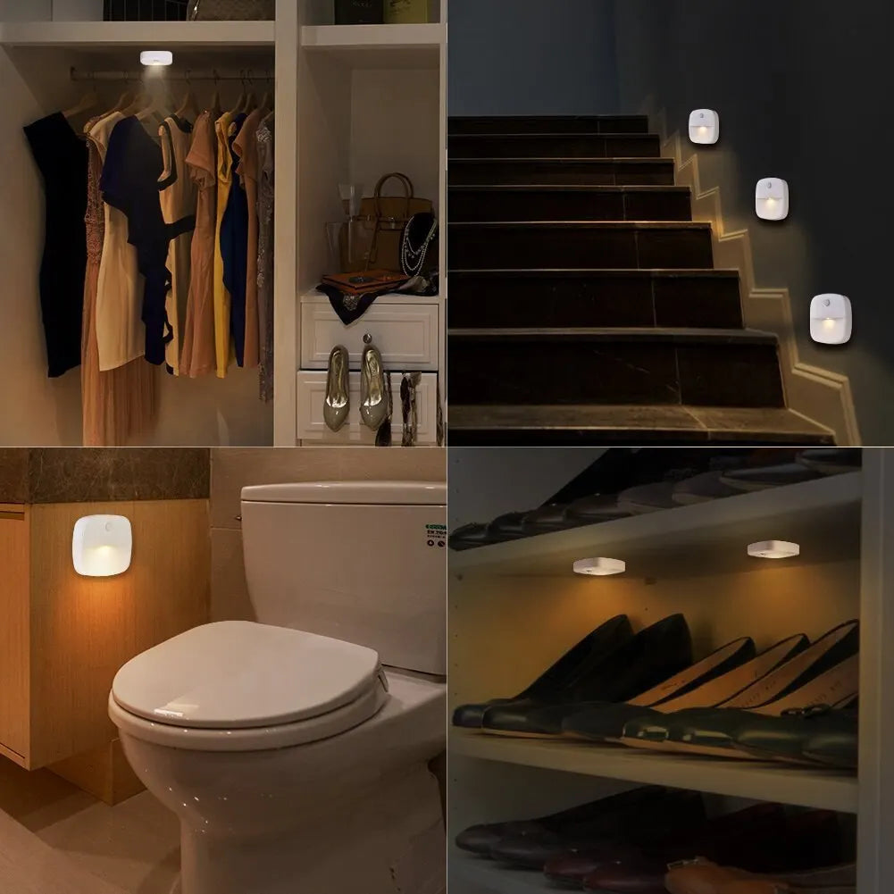 LED Night Light, EU Plug-in Smart Wireless Light Control Sensor Light, 220V Wall Light For Home Corridors, Bathrooms, Hallways