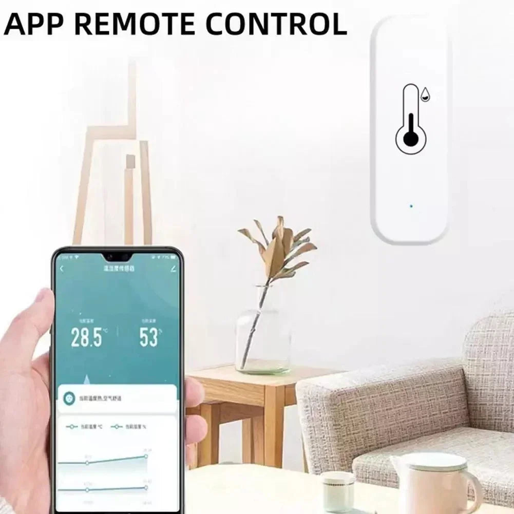 Smart ZigBee Temperature And Humidity Sensor Indoor Smart Home Thermometer Hygrometer App Remote Monitor Required Zigbee Gateway