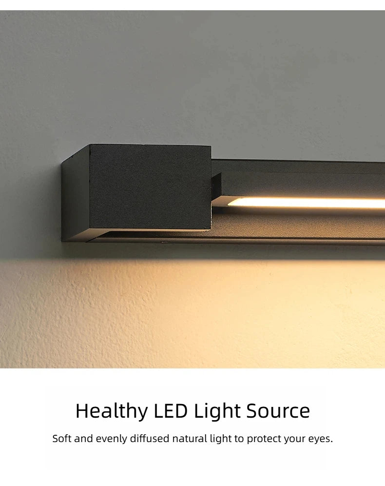 Latest 2026 Rotatable Adjustable LED Wall Lamp,IP65 Aluminum Long Strip Sconce for Bedroom Computer Room Villa Store Interior