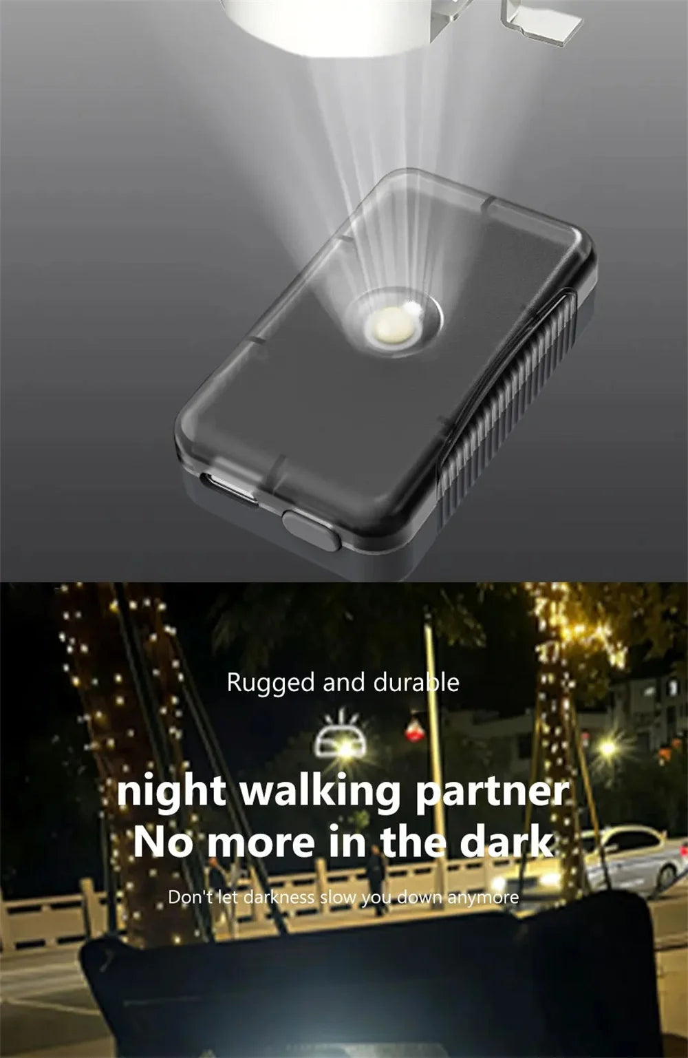 Motorcycle Locomotive Box Sensor Light LED Tail Box Anti-Collision Lamp Convenient Outdoor Fishing Camping Night Light ﻿