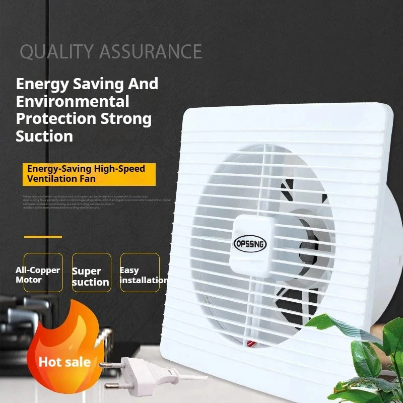 220V 4/6/7inch 110/150/180mm silence Ventilating Strong Exhaust Extractor Fan for Window Wall Bathroom Toilet Kitchen Mounted