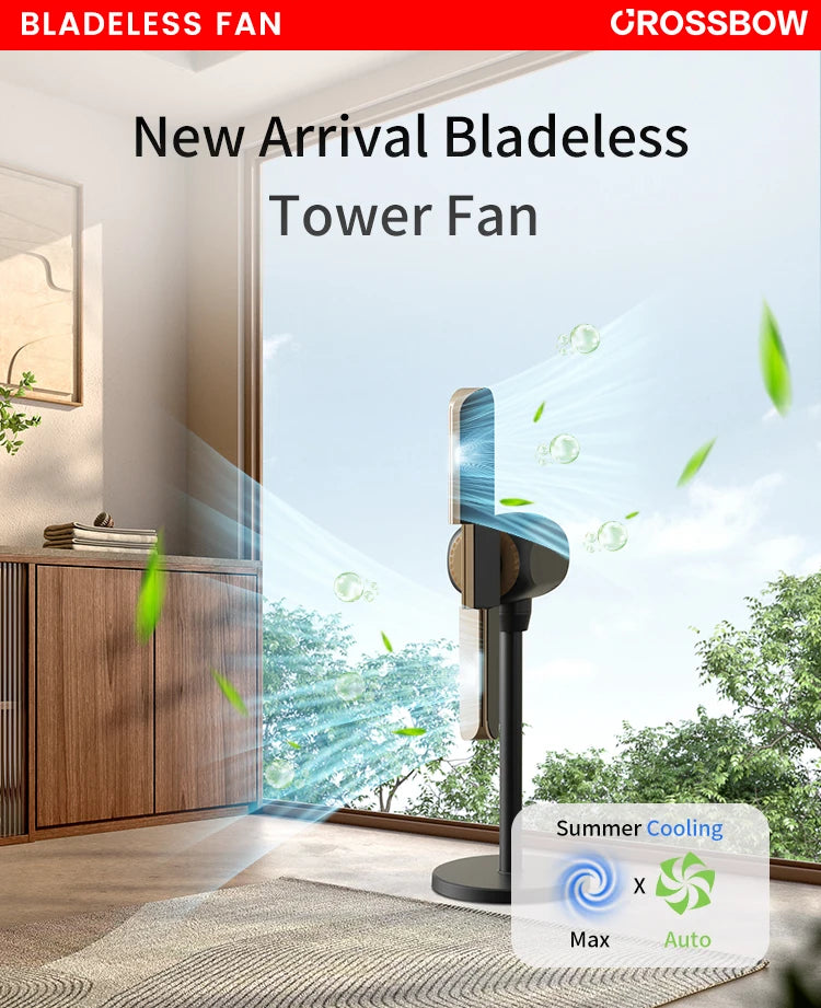 Ventilateur Climatiseur Smart Cool Air Circulation Tower Fan Bladeless Cooling Fan for Room
