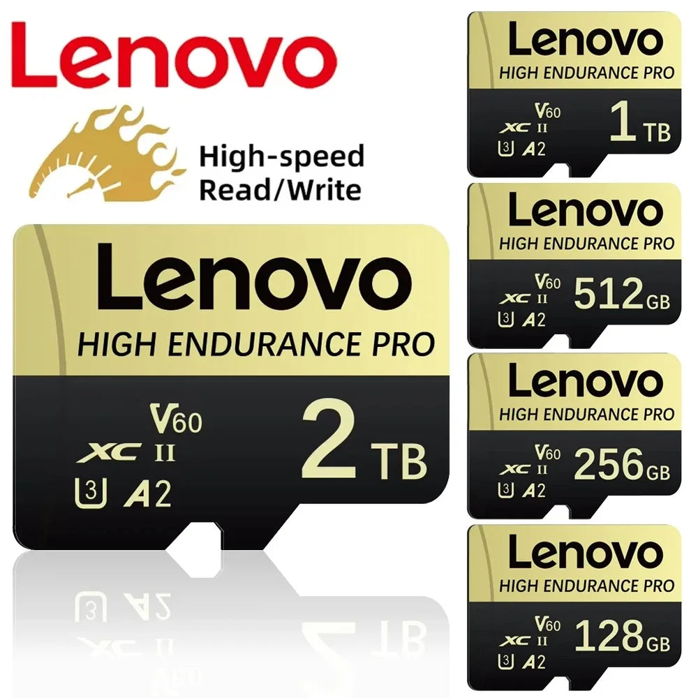 Lenovo SD Memory Card 2TB 1TB Class 10 High Speed Micro TF Card 1TB 512GB128GB 256GB For Nintendo Switch PC Smart phone SD Card