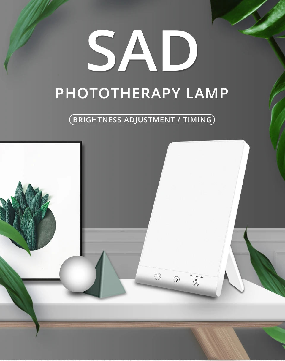 10000 Lux LED SAD Light Daylight Therapy Lamp 3200k Happy Mood Light Touch Dimmable for Winter Anti Depression LED NightLights