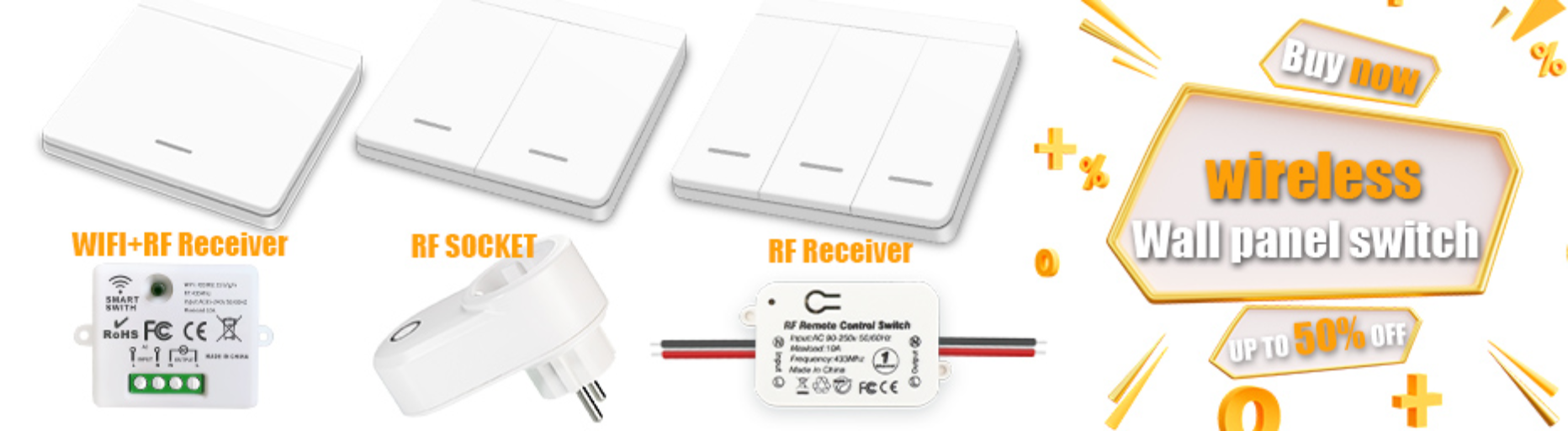 Wireless Light Switches RF 433 Mhz  Remote on Off Switch Controller Relay Ac220v 10A Smart Home Control Ceiling Lamp LED Fan