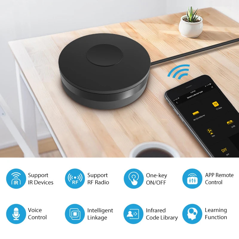 NEO Tuya Smart RF IR Remote Control WiFi Smart Home Infrared Controller for Air Conditioner ALL TV Work with Alexa Google Home