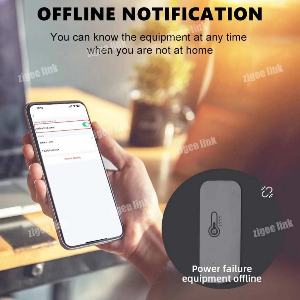 Smart ZigBee Temperature And Humidity Sensor Indoor Smart Home Thermometer Hygrometer App Remote Monitor Required Zigbee Gateway
