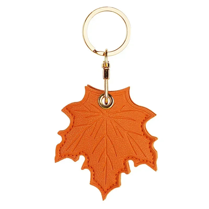Leather Keychain Holder Case for Apple AirTag Cute Protective Air Tag Cover Keychain Ring Anti-Scratch Finder GPS Tracker Case