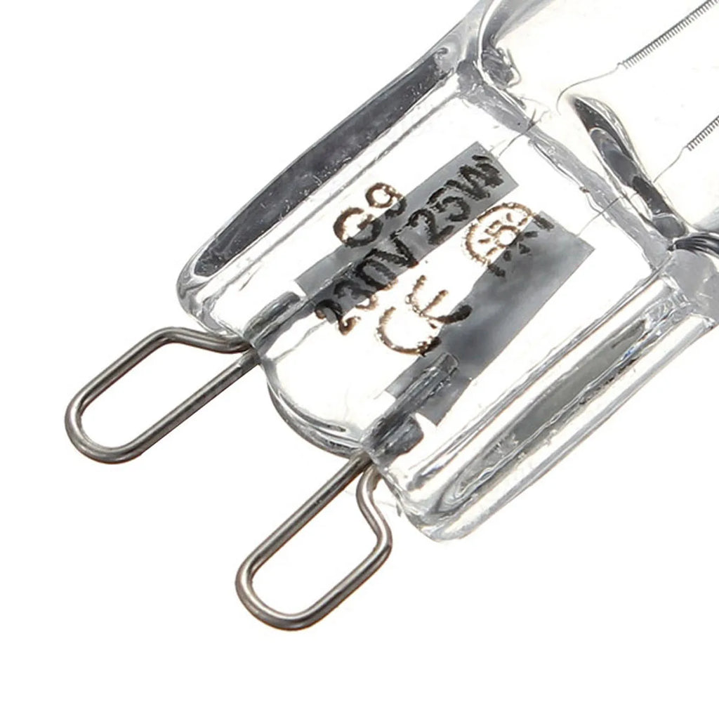 10pcs G9 AC 200-240V 25W 40W 60W Portable Warm Light Halogen Bulb Light Lamp 2700K Globe Capsule Clear Bulbs	2 Pin Base