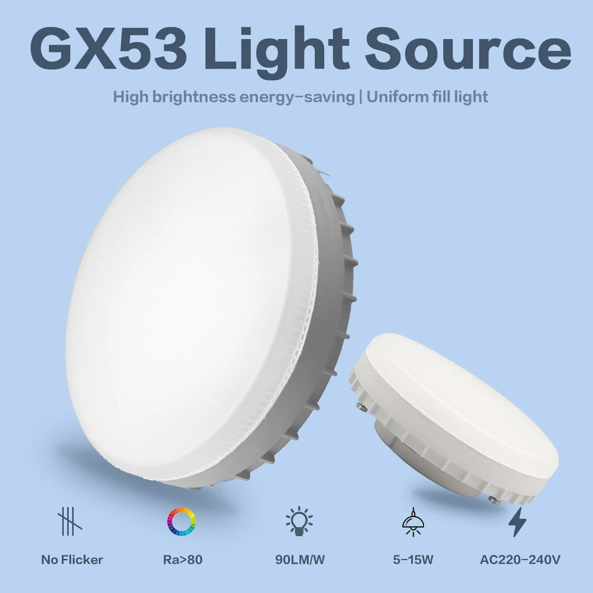 1-20pcs Hight Quality LED GX53 Bulb Spot Light 5W-15W 220V Reflector 50W Equivalent 3000K 4000K 6000K Retrofit The Fittings
