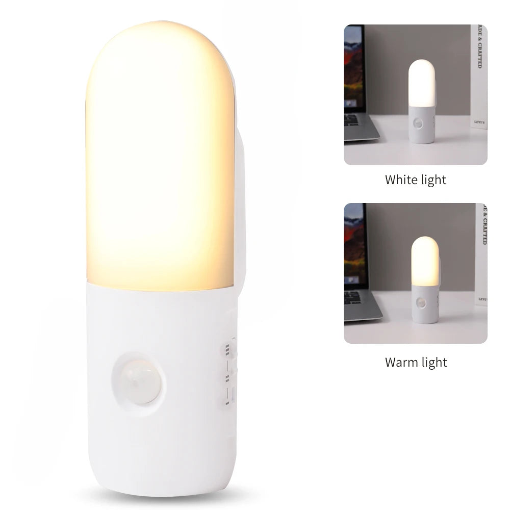 Rechargeable Magnetic Wall Light with Motion Sensor LED Night Light Suitable for Ambient Lighting in Corridor Stair and Cabinet