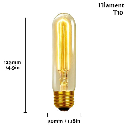 Retro Edison Bulb E27 220V 40W Light Bulb A60 ST64 T10 T45 G80 G95 Filament Vintage Ampoule Incandescent Spiral Lamp