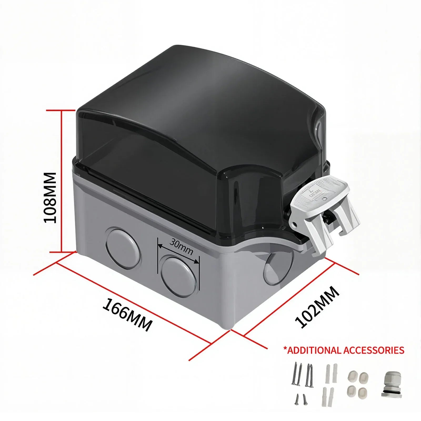 EU Socket IP66 Weather Dustproof Outdoor Plug Wall Socket Outlet Double Socket for Garden Garage Use Waterproof Box