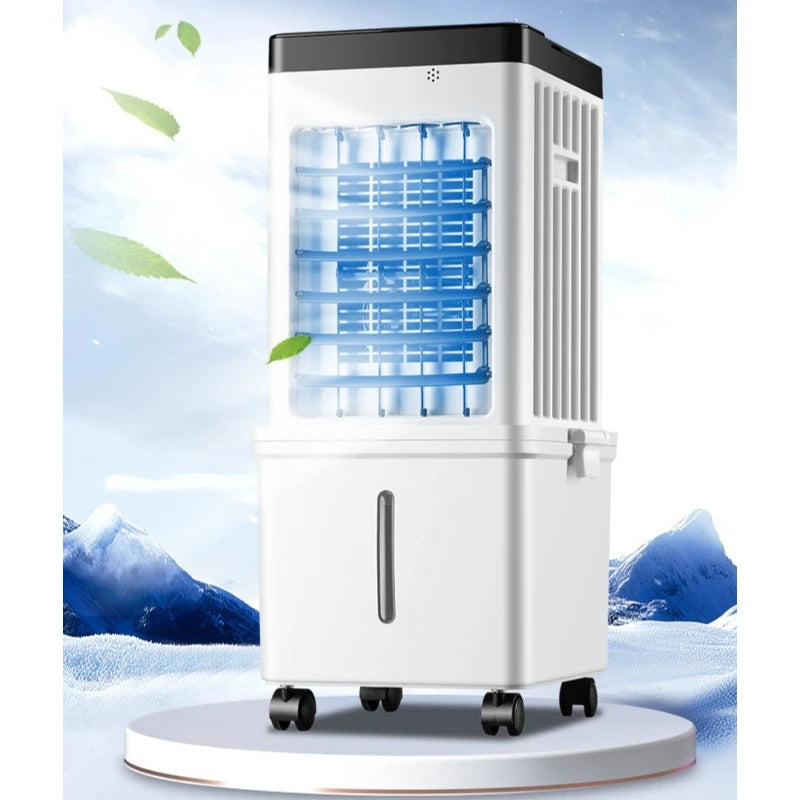 Smart Remote Control Air Cooler 3D Oscillating Energy Saving Quiet Air Conditioning Fan Wide-angle Air Supply for Home Office