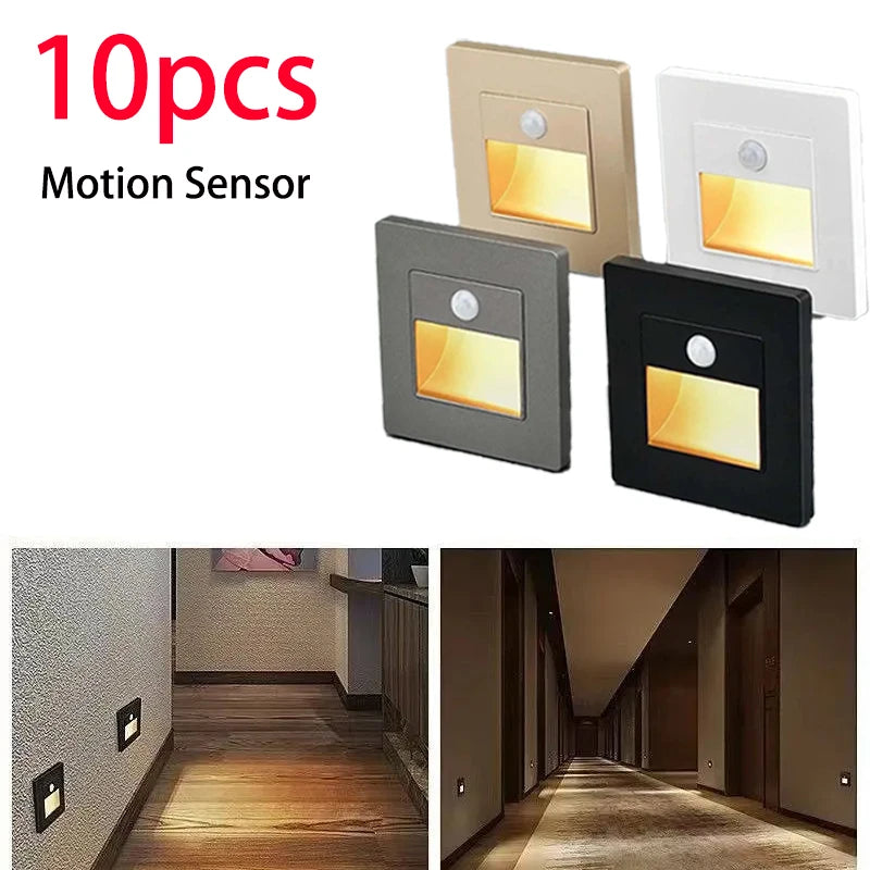 Motion Sensor Light AC110V-220V Infrared Human Body Induction Night Footlight LED PIR Sensor Stairway Corridor Foyer Lighting