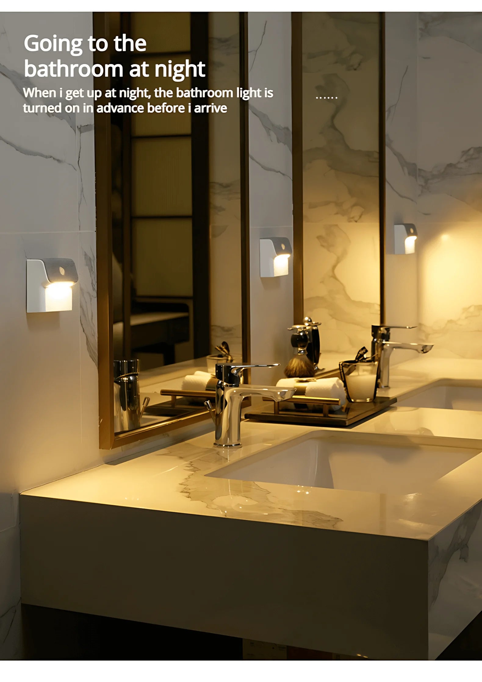 Smart Human Motion Sensor Wall Lamp, Rechargeable Wireless Magnetic LED Night Light, Auto On/Off for Closet Hallway Stairs
