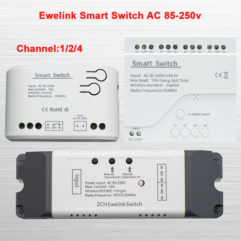 eWelink Smart Home 2CH Wifi Motor Forward Reverse Switch USB 5V DC 12V 24V 32V 85-250V 220V 2 Channel Module Relay,Alexa Googole