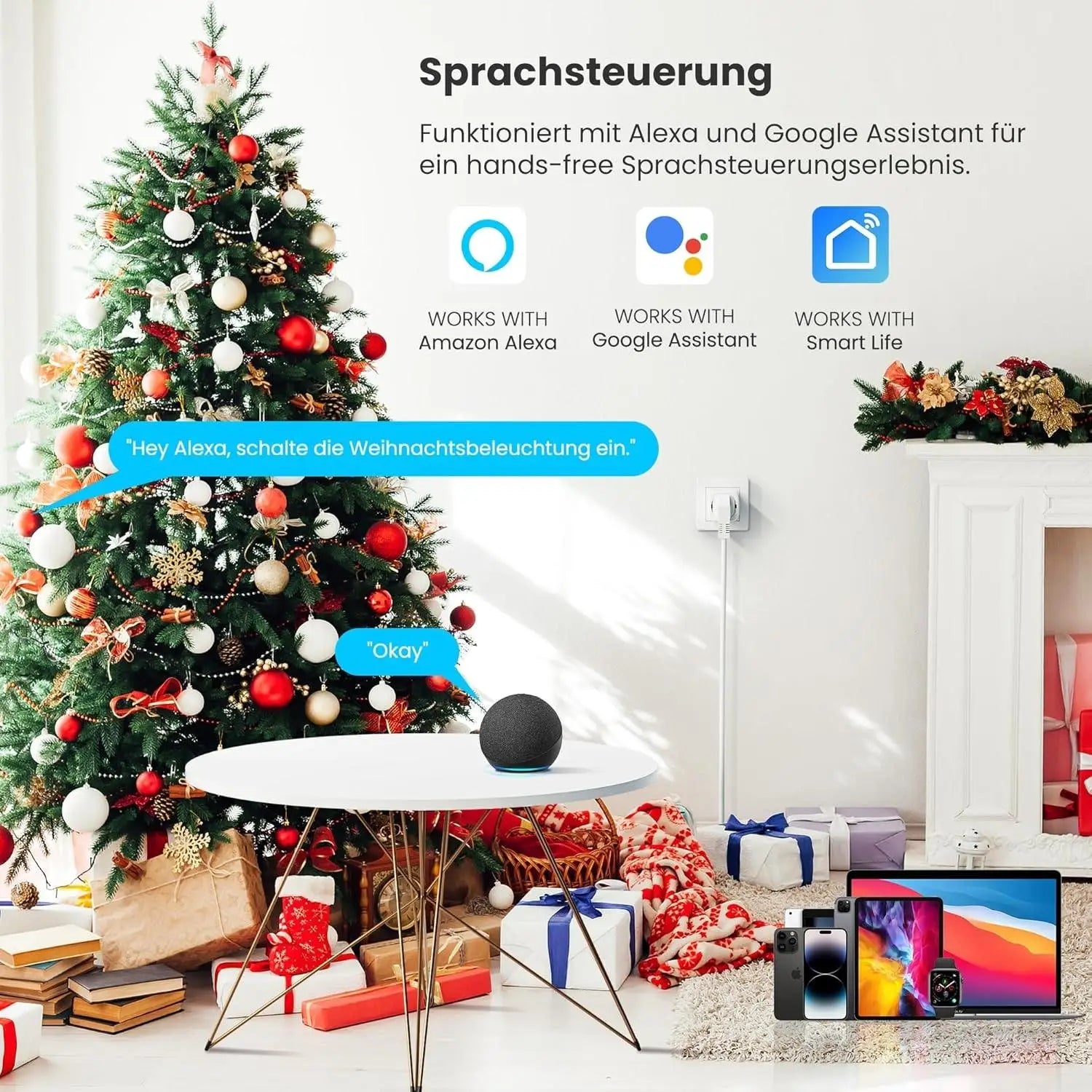Tuya Zigbee Smart Plug 20A EU Smart Socket With Power Monitoring Timing Function Voice Control Via Alexa Google Home Yandex