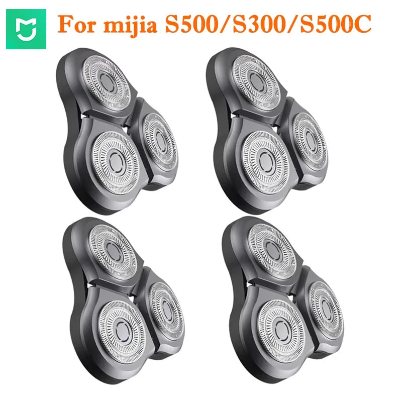MIJIA Electric Shaving Razor Head For Xiaomi S500 S500C S300 Dry Wet Shaving Machine Beard Trimmer Replacement Shaver Blade