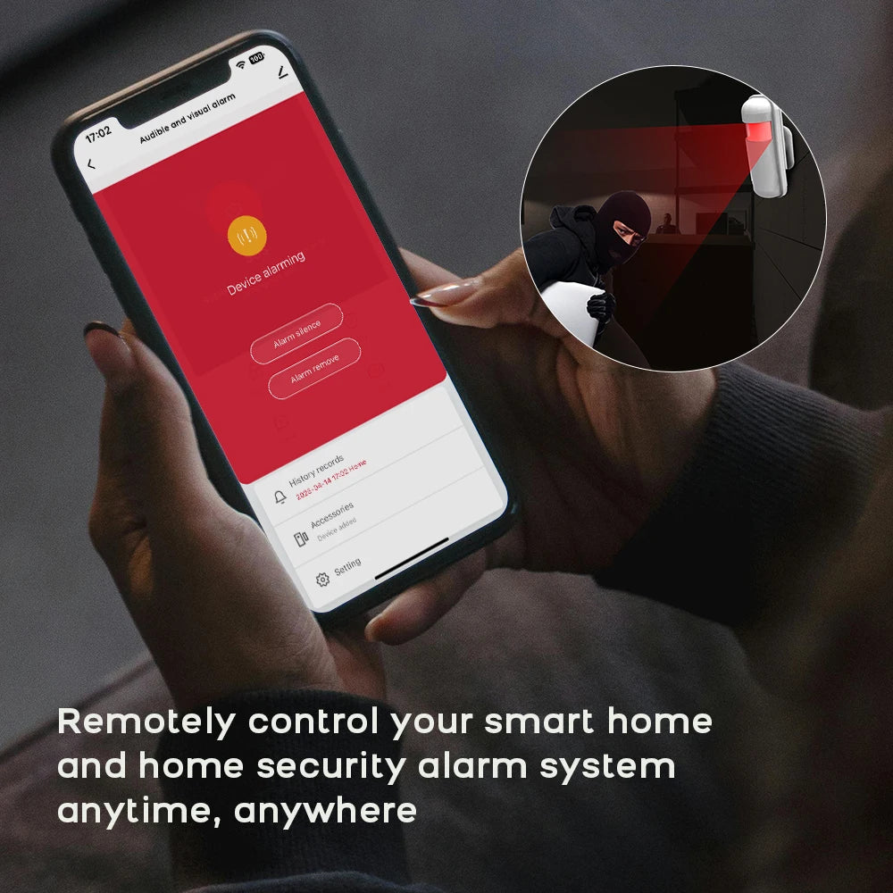 Tuya Smart Life App WiFi Smart Home  Alarm System Kit Wireless 433MHz Door Sensor Siren for Garage Office Security  Protection
