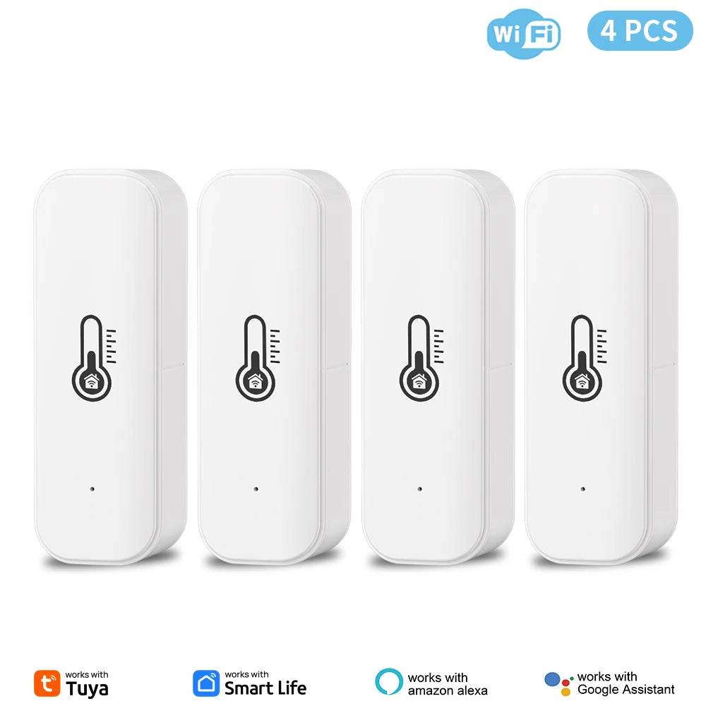 1~10PCS Tuya WiFi Temperature and Humidity Sensor Remote Monitor For Smart Home Work with Alexa Google Assistant