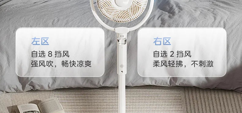 Smart Voice DC Inverter Air Circulator Fan, High Wind Mosquito Repellent Fan for Home Bedroom Baby Use