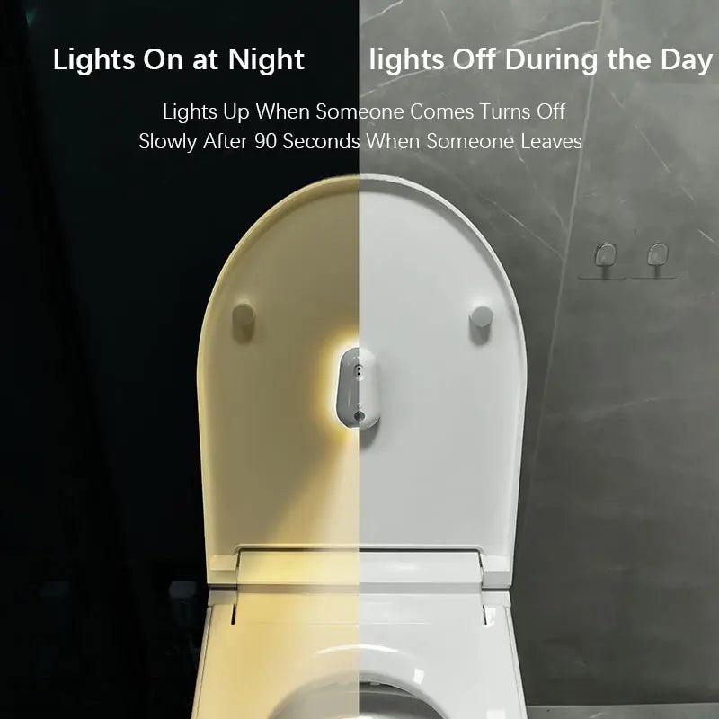 2 in 1 Toilet Sensor Light with UV Sterilization ，3 brightness levels ，120° Sensing Angle for  Home Toilet Use