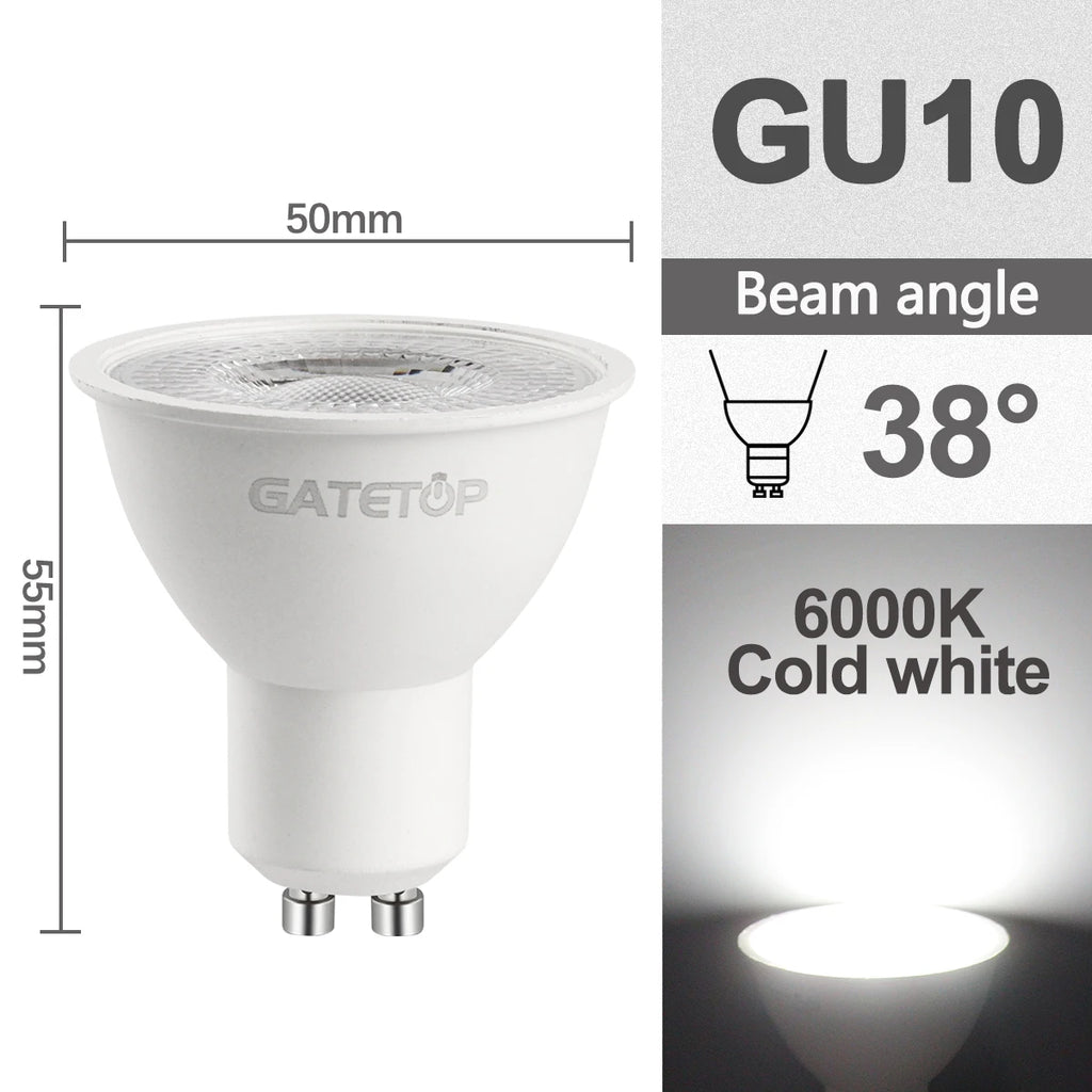 1-10pcs Base GU10 Spotlight Bulb AC220V 110V LED Lighting 3W 5W 6W 7W 8W 9W Good Quality For the Family Living Room Lampara Led