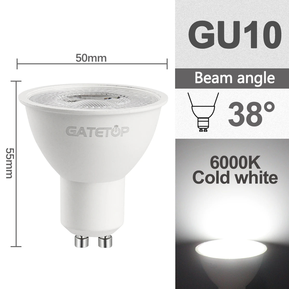1-10pcs Base GU10 Spotlight Bulb AC220V 110V LED Lighting 3W 5W 6W 7W 8W 9W Good Quality For the Family Living Room Lampara Led