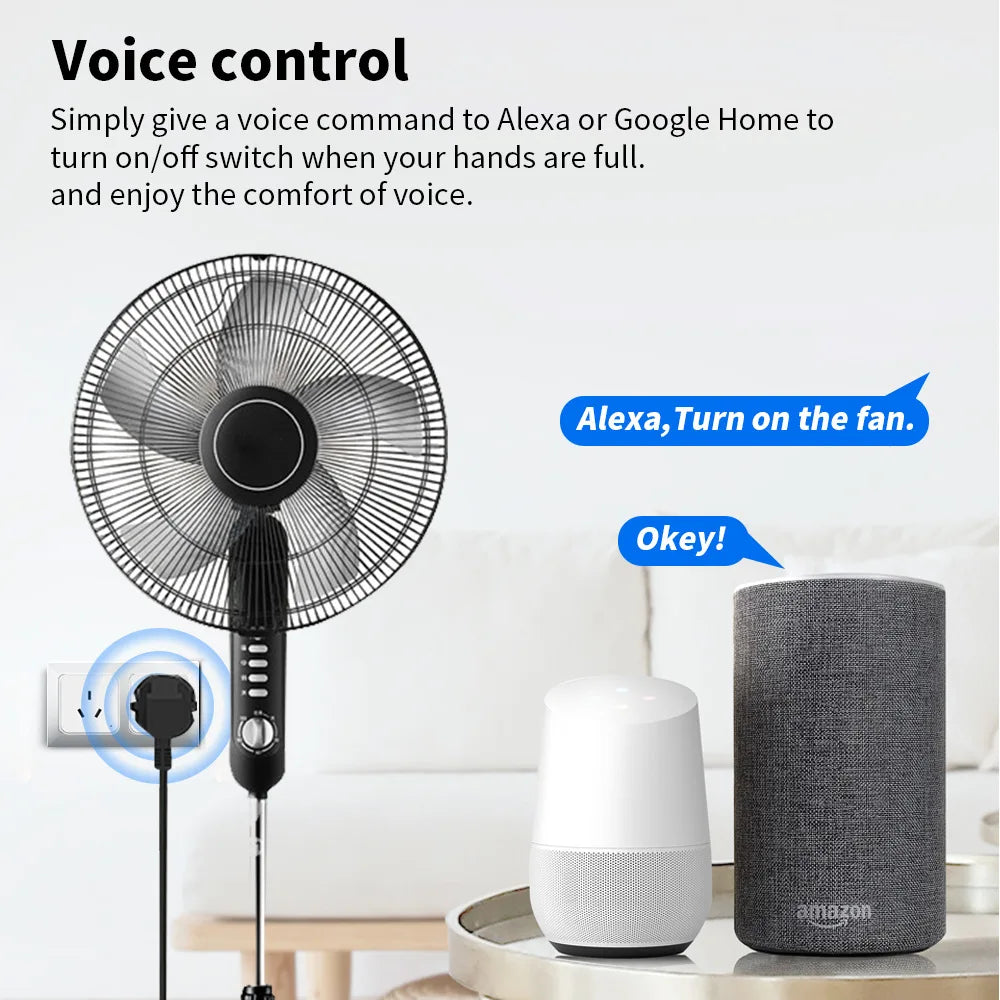 TUYA Australian and New Zealand standard smart socket voice control, wifi, mobile phone remote timing control