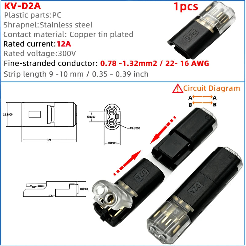 Quick Wire Connection T-Type No Wire Cutting LED Solder-Free Wire Connector Piercing Style Parallel Line Distributor