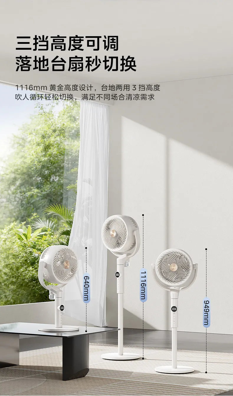 Smart Voice DC Inverter Air Circulator Fan, High Wind Mosquito Repellent Fan for Home Bedroom Baby Use