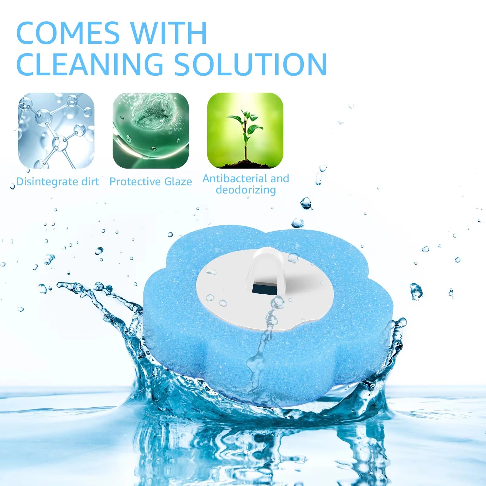 Upgrade Toilet Brush Kit with Disposable Replacement Heads, Long-Handle Hygienic Bathroom Cleaning Brush for Home WC Accessories