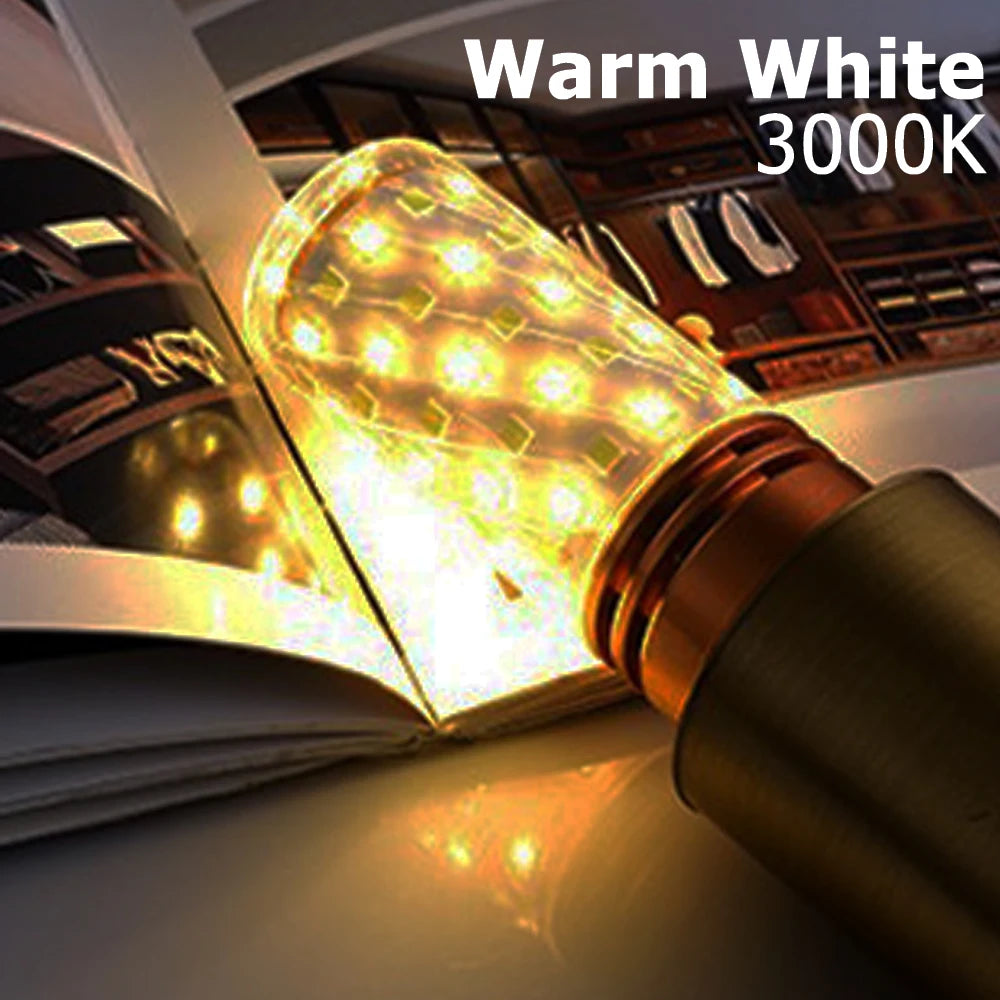 10PCS/Set E27 E14 LED Light 12W 16W 20W Super Bright Lamp Tricolor Changeable Corn Bulb 110V 220V for Home 360Degree Lighting