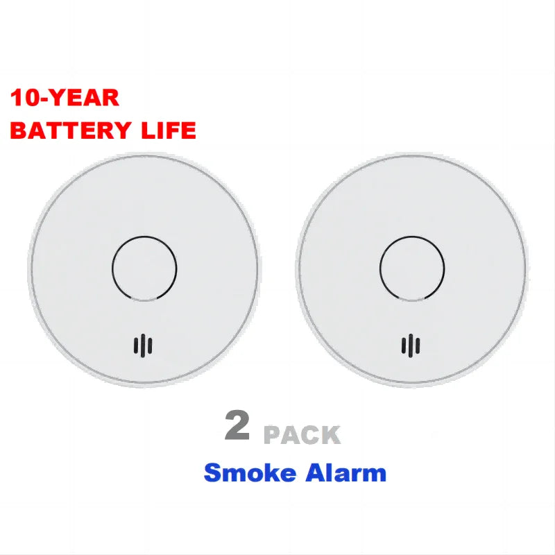 V-Come Standalone Smoke Alarms for Home, 10-Year Battery Photoelectric Smoke Detector,  EN14604 AS3786 , VS02