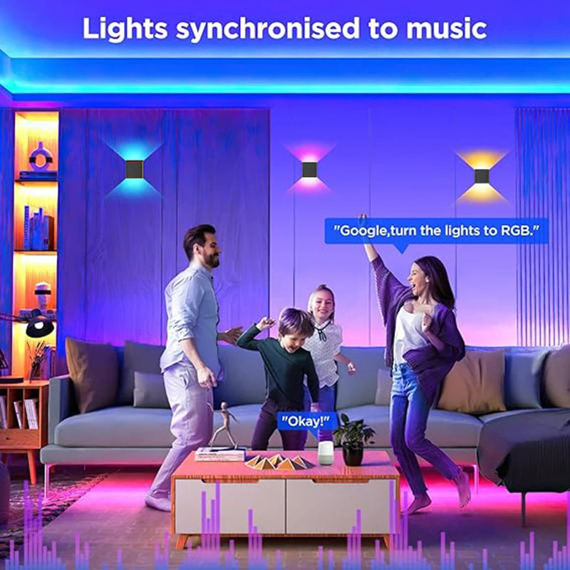 Tuya Outdoor LED Wall Lamp Smart Life APP Control Adjustable Angle RGBCCT Wall Lights,Work with Alexa Google Home
