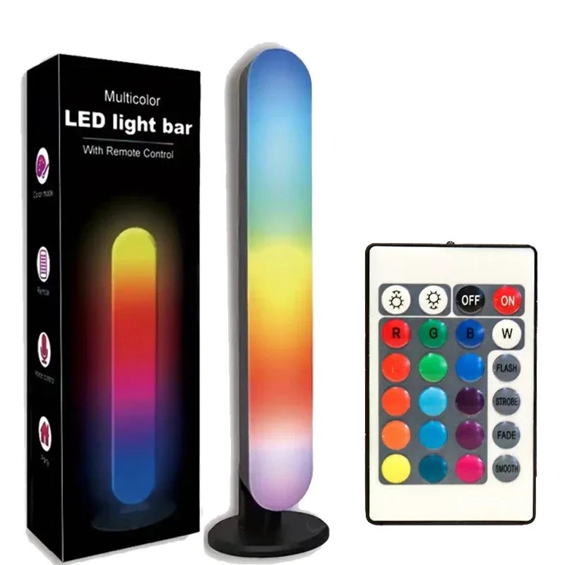 Music Sync LED Night Light Bars RGB Atmosphere Lamp With Remote Control For Gaming TV Bedroom Decoration Desktop Lamps