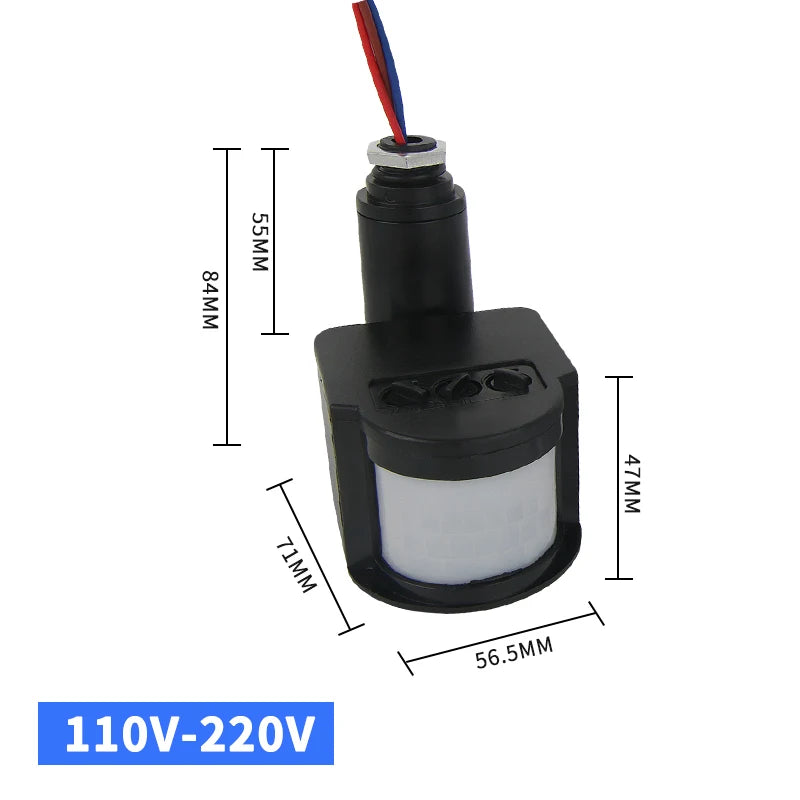 12V Motion Sensor 220V/110V PIR Movement Detector Automatic Infrared Wall Mount Timer Outdoor 24V LED Motion Sensor Light Switch