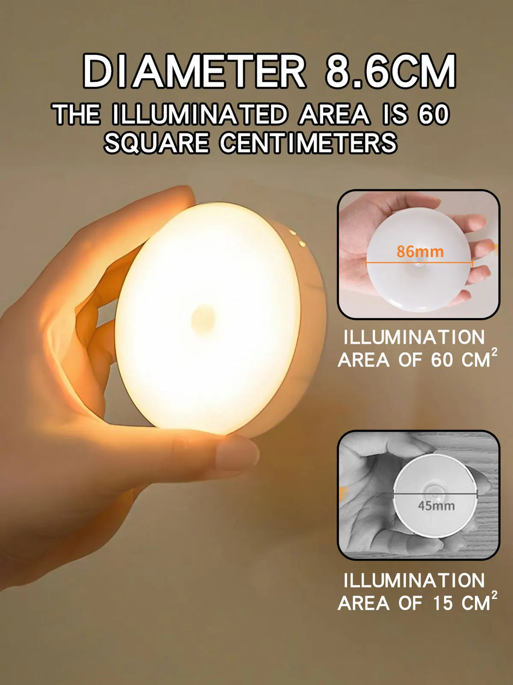 LED Night Light Smart Human Body Sensor with Digital Sensor Head Magnetic Suction Wireless-Use Eye Protect Night Lamp