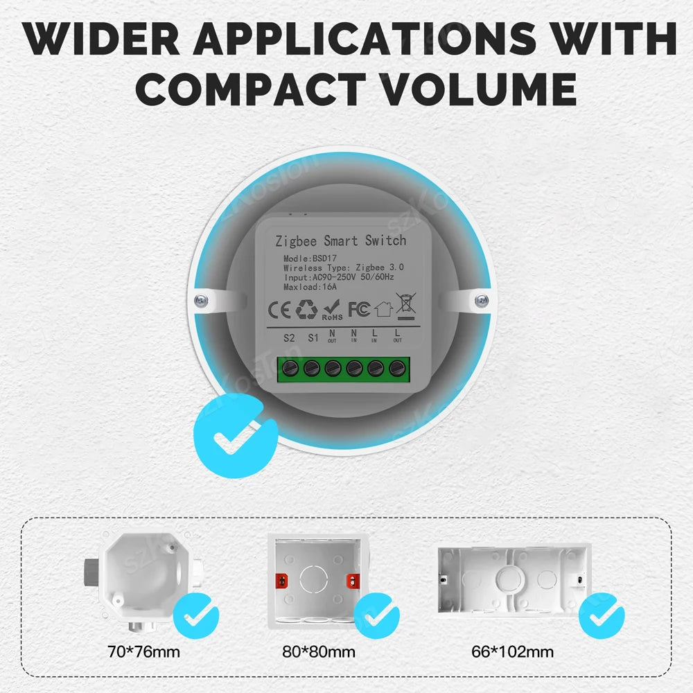 16A ZigBee Smart Switch Module eWeLink App DIY Smart Breaker Relay for SmartThings Alice Alexa Google Home Assistant Zigbee2MQTT